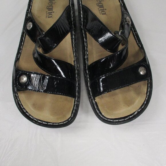 ALEGRIA Ven Black Sandals Size 38 - Picture 3 of 7